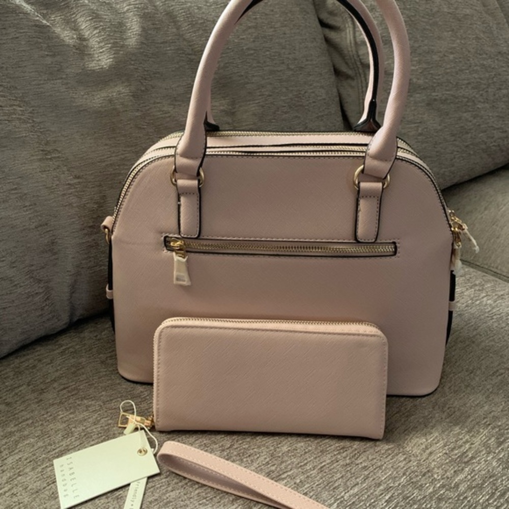 Isabelle 2 in 1 Set New Blush Pink Handbag/Shoulder Bagw/Wallet